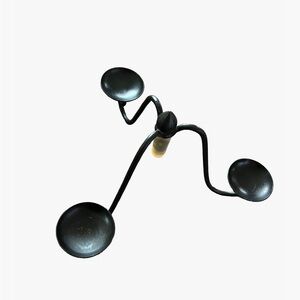 Wrought Iron Wine Bottle Candle Holder Centerpiece - 3 Taper/Tealight Candelabra